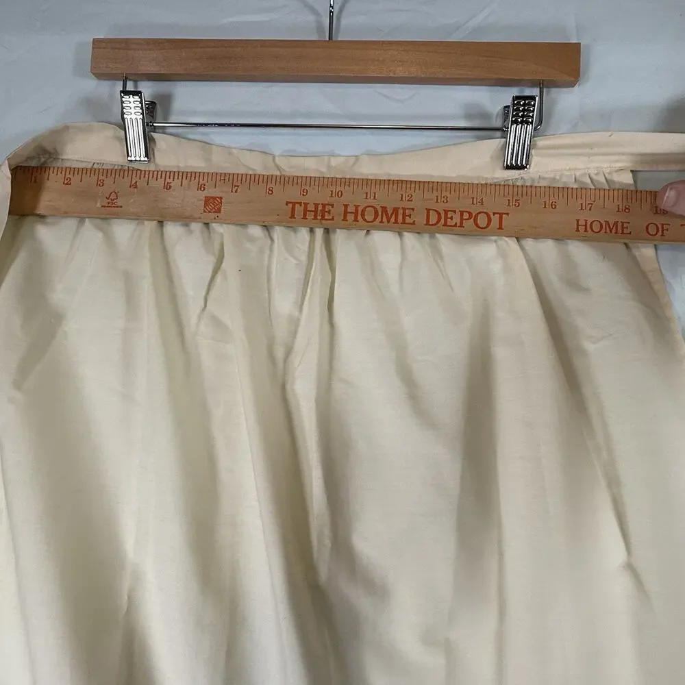 Vtg Handmade JOYCE Crochet Spellout Name Half Apron 50s 60s Cotton Cottage Cream